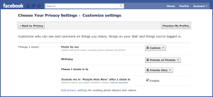 facebook privacy settings